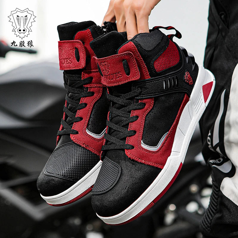 2024 Motorcycle Boots for Men & Women - Breathable Motorbike Riding Shoes, Biker Boots, Motorboats Motorcycle Shoes Bota