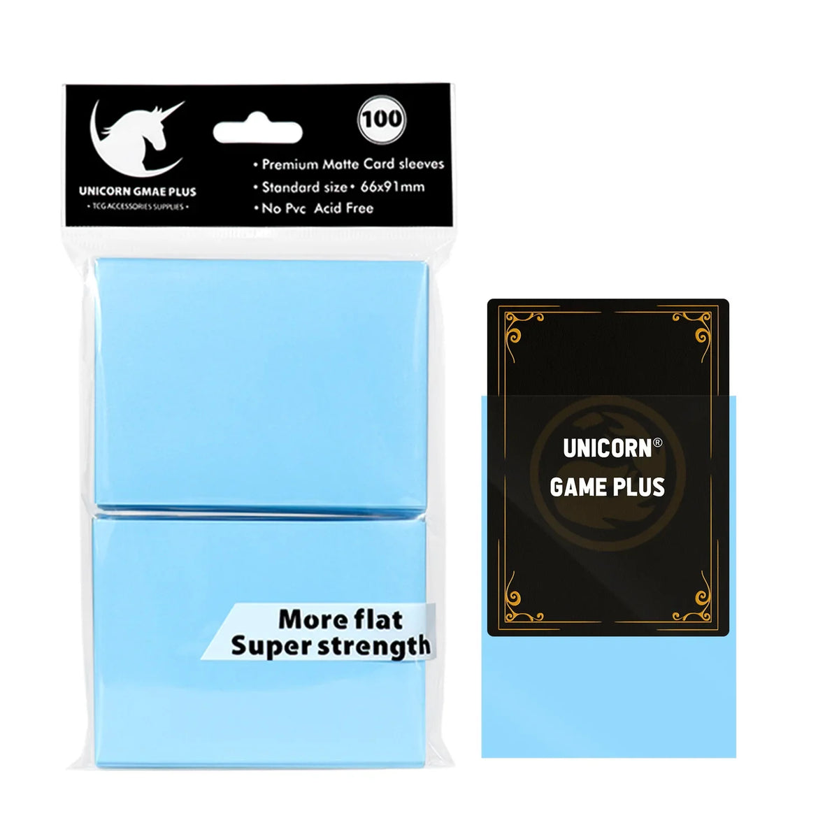 100PCS 66x91mm Matte Card Sleeves - Standard TCG Trading Card Protectors for Tarot & Board Games
