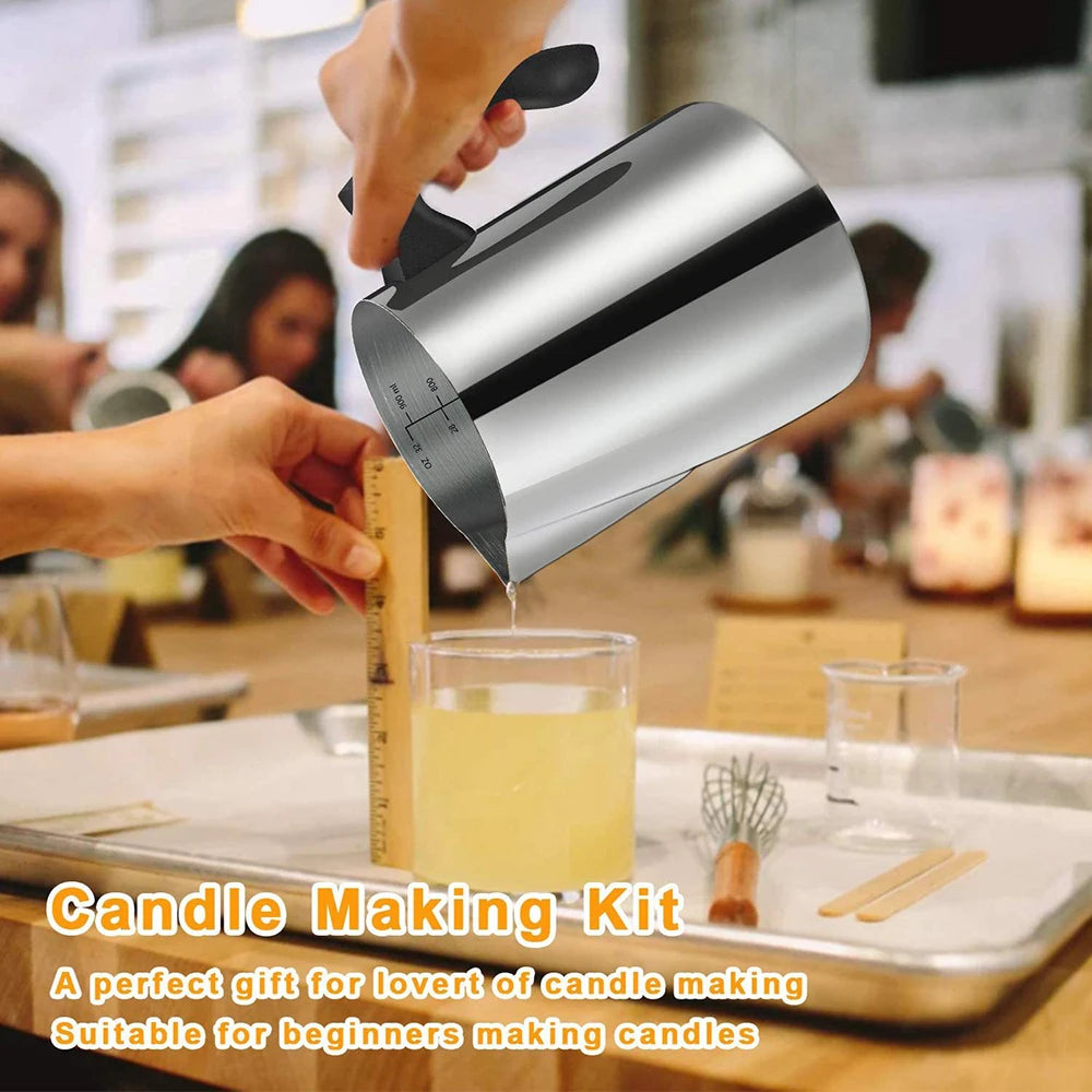 Candle Making Kit – Pouring Pot, DIY Supplies & Tools for Handmade Wax Candles, Includes Wax Melting Hot Plate