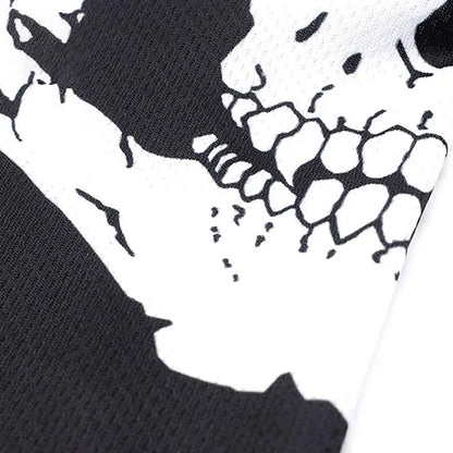 Skull Print Balaclava Mask - Full Face Halloween Cosplay Hood for Motorcycle Riding & Outdoor Use