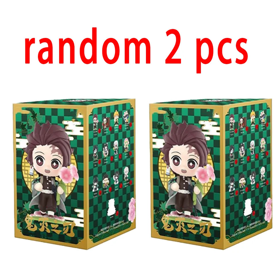 Anime Demon Slayer Blind Box Figures — 1-12pcs Tanjiro & Nezuko PVC Model Ornaments, Kids Christmas & Halloween Gift