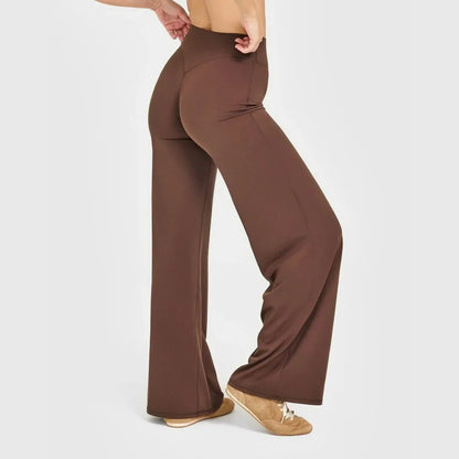 NCLAGEN Women’s Straight-Leg Yoga Pants – Ultra-Soft Butter Fabric Mid-Waist Pilates & Running Trousers