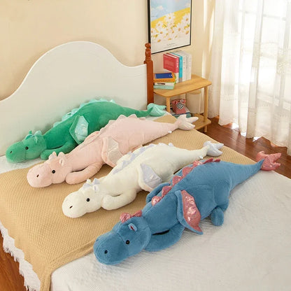 150cm Small Flying Dragon Plush Doll – Soft Stuffed Dinosaur Pillow Cushion, Christmas Gift for Kids & Girls