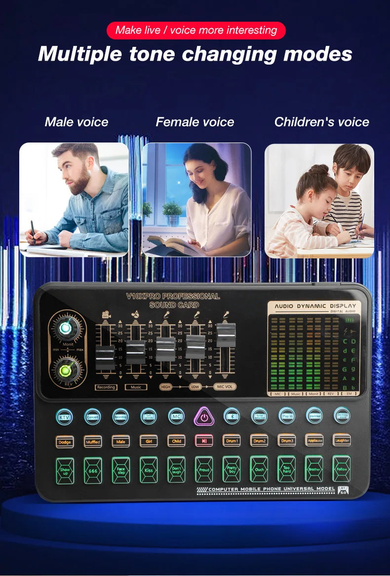 V10XPRO Computer & Mobile Live Stream Microphone Kit – Audio Studio Vocal Recording Equipment