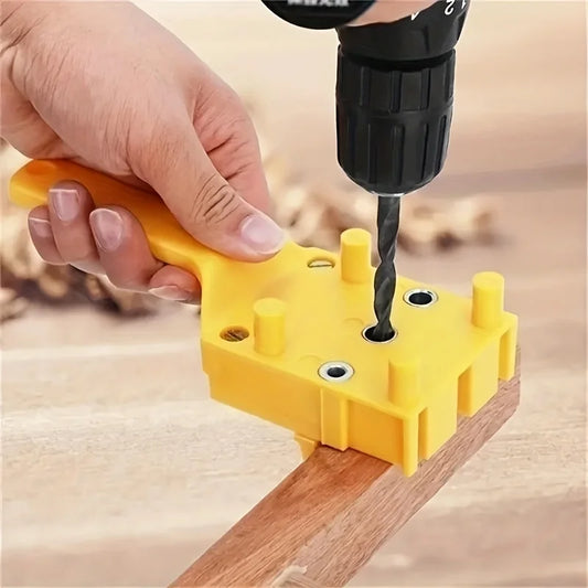 Woodworking Straight Hole Drilling Locator – Handheld Positioning Tool for Furniture Tenon & Wooden Board Connection