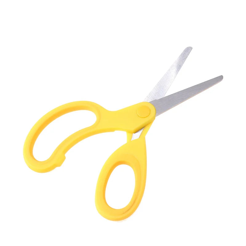 Kids Safety Scissors — Left-Handed Student Scissors with Sleeve for DIY, Paper Cutting & Stationery