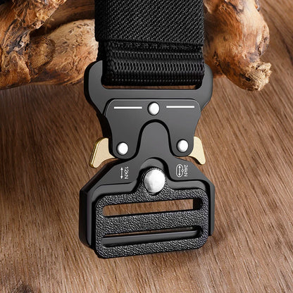 Army Outdoor Hunting Tactical Belt: Multi-Function Combat Survival Marine Corps Canvas Nylon for Men - High-Quality Luxury Male Gear