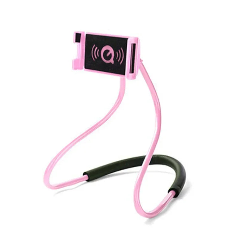 360° Flexible Neck Phone Holder - Hands-Free Hanging Stand for iPhone, Samsung & Xiaomi