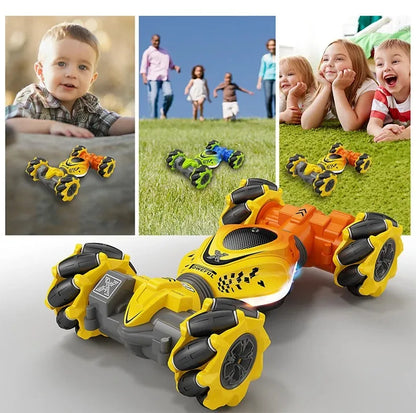Newest 4WD RC Stunt Car — 2.4G Remote Control with 1/2/3 Battery, Gesture Sensor, Rotation Electronic Toy Gift