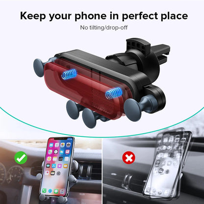 Gravity Car Phone Holder Air Vent Mount – Universal Mobile Support for iPhone 13/12 & Xiaomi GPS