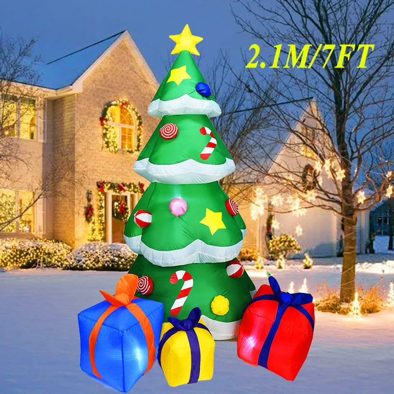 Christmas Inflatable Decoration – LED Light Toy Ornament for Xmas Party, New Year, Indoor and Outdoor Garden Decor