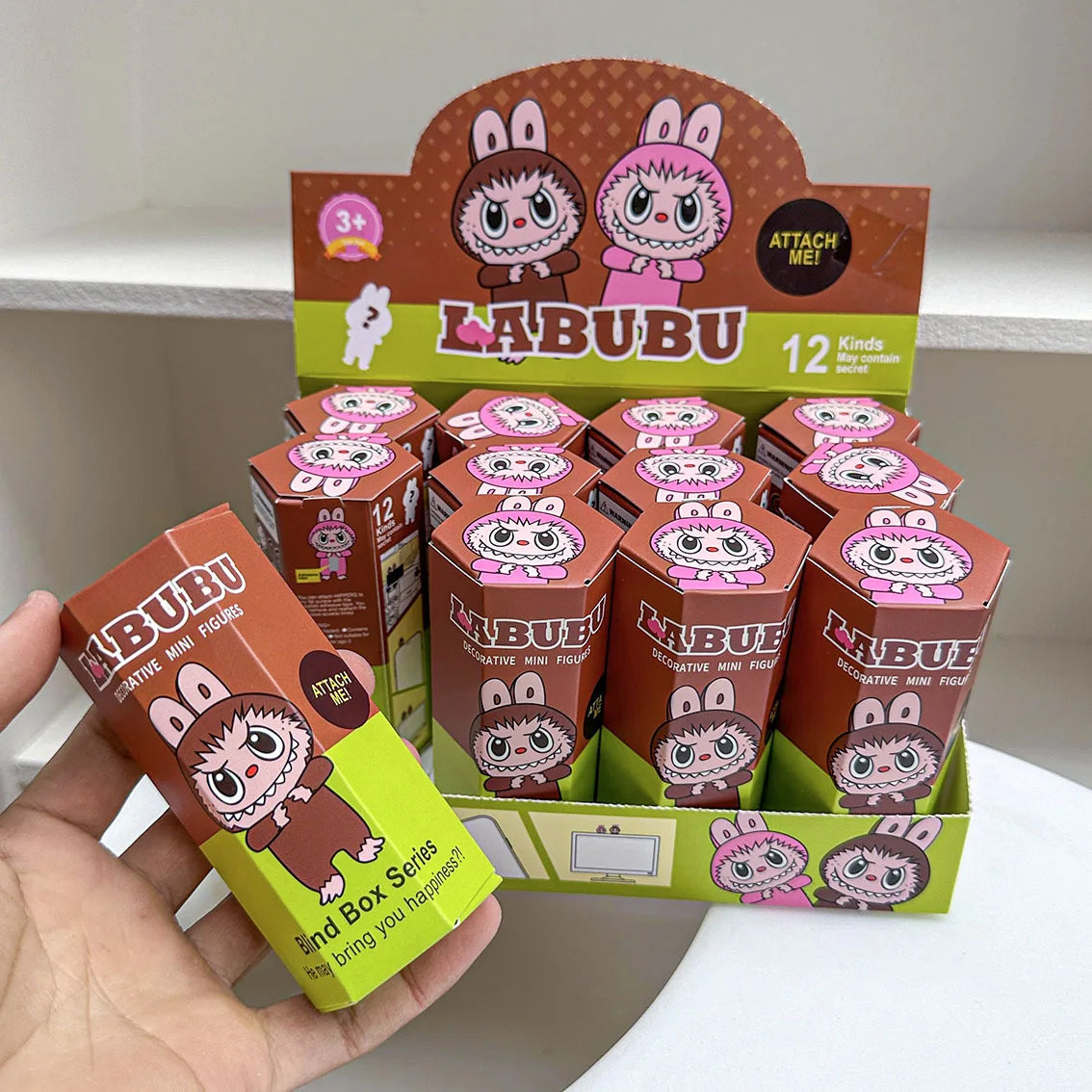 12PCS Surprise Blind Box Cartoon Character Dolls – Cute Model Toy Figures for Mobile, Car & Desktop Decoration Gift