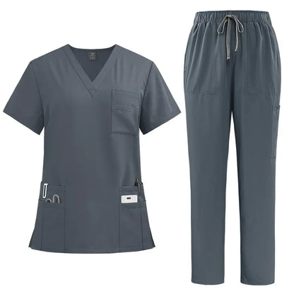 Classic Nurse Scrubs Set for Men - Medical Uniform with Surgical, Dental, and Clinical Accessories, Top and Pants Workwear