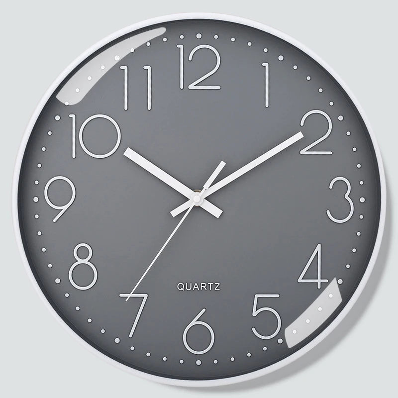 8-Inch Silent Quartz Wall Clock – Hole-Free Minimalist Cubic Digital Clock for Living Room & Bedroom Decor