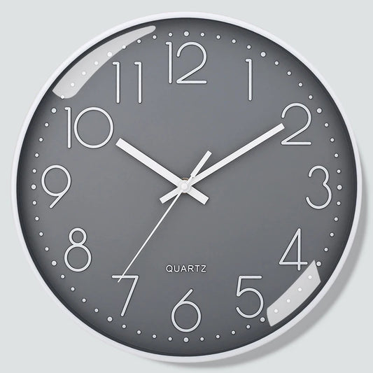 8-Inch Silent Quartz Wall Clock – Hole-Free Minimalist Cubic Digital Clock for Living Room & Bedroom Decor