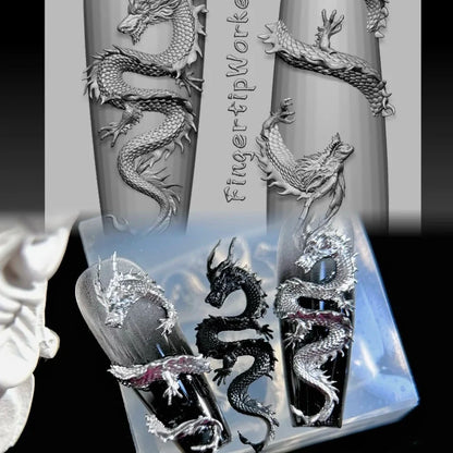 Snake Lolita Bow, Mushroom, Rose, Lotus, Bear 3D Acrylic Nail Mold - DIY Silicone Nail Decorations & Nail Art Products