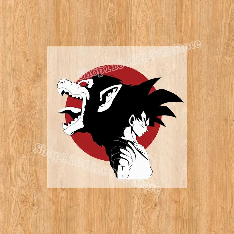 Dragon Ball Goku Heat Transfer Sticker – DIY Anime Iron-On Patch for T-Shirts & Sweatshirts
