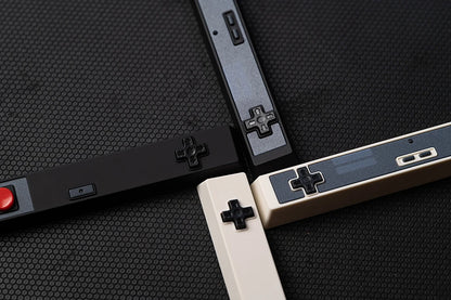 Retro Gamepad Keycap 6.25u Spacebar – Artisan ABS Keycap for MX Switches, Black & White for Mechanical Gaming Keyboards