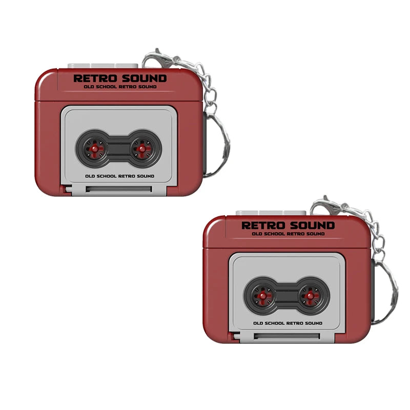 Retro Recorder Keychain - 15-Second Voice Recorder Cassette Tape Pendant for Bags, Couples & Friends