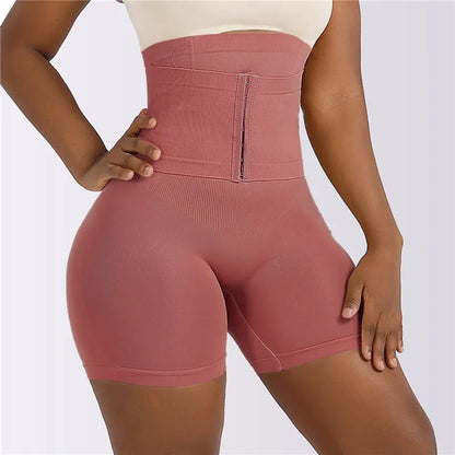 Women's Shapewear Tummy Control Shorts – High-Waisted Body Shaper Fajas with Hook Butt Lifter Slimming Underwear