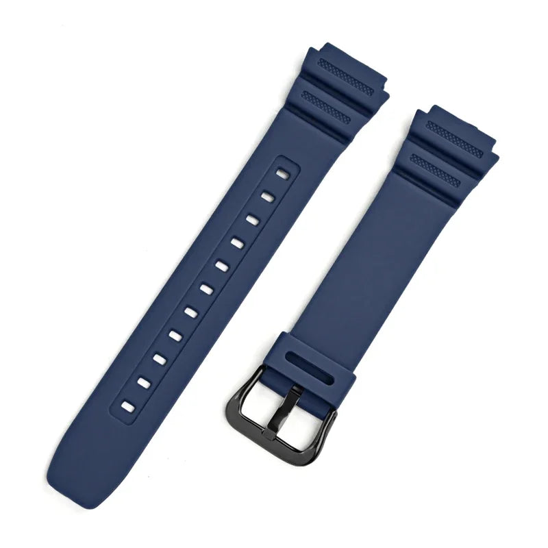 18mm Rubber Watch Strap for Casio G-Shock AQ-S810W, AE-1200, W-216H, W-735H, SGW-400 & MRW-200H - Universal Resin Replacement Watchband