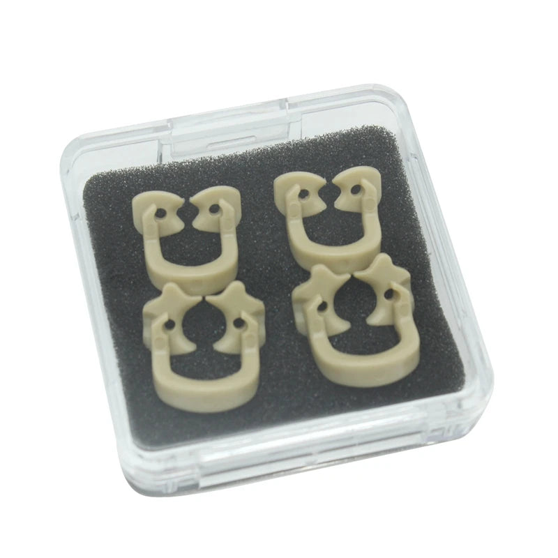 4Pcs/Box Dental Rubber Dam Clamps – Autoclavable Resin Barrier Clips for Dentist Tools, 134°C Safe