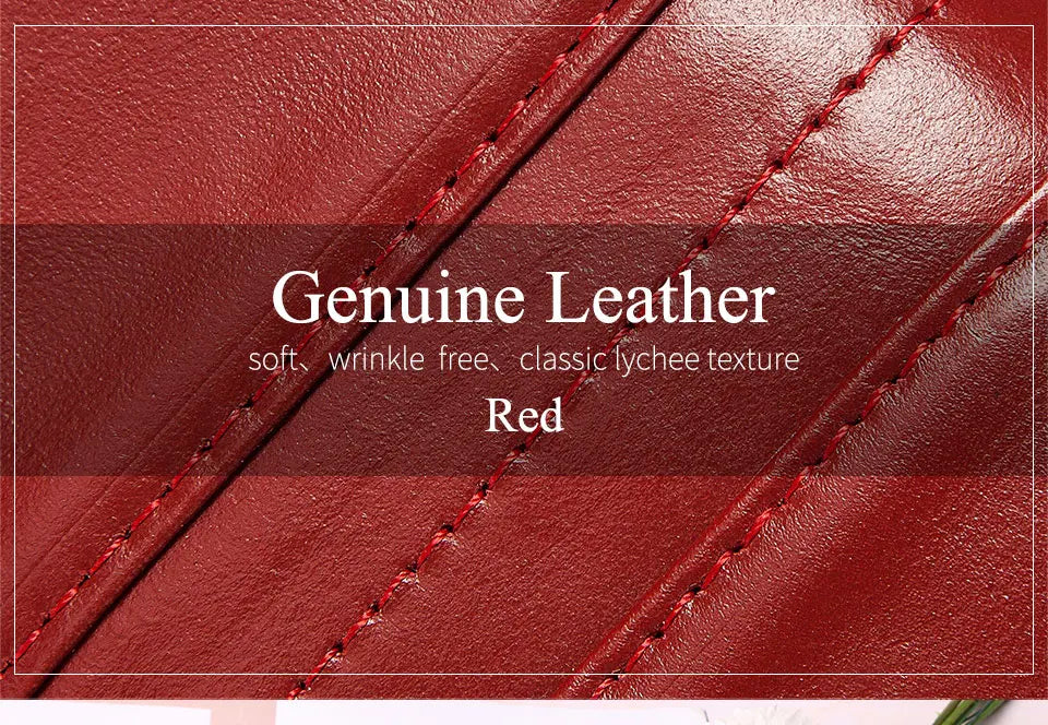 Women's Genuine Leather Clutch Wallet – RFID Blocking Phone Purse with Zipper Pocket