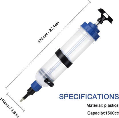 Car Oil & Brake Fluid Extractor – Manual Syringe Pump for Oil Change, Vacuum Suction, Fuel Transfer Hand Pump