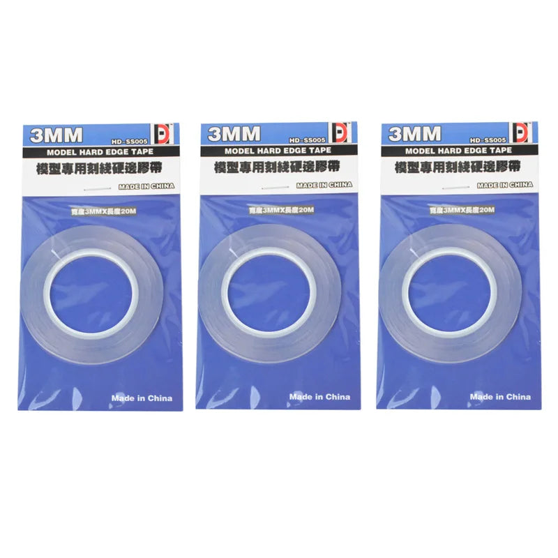 3mm & 6mm Model Scribing Guide Tape – Hard Edge Precision Line Tape for Hobby Cutting & DIY Model Tools
