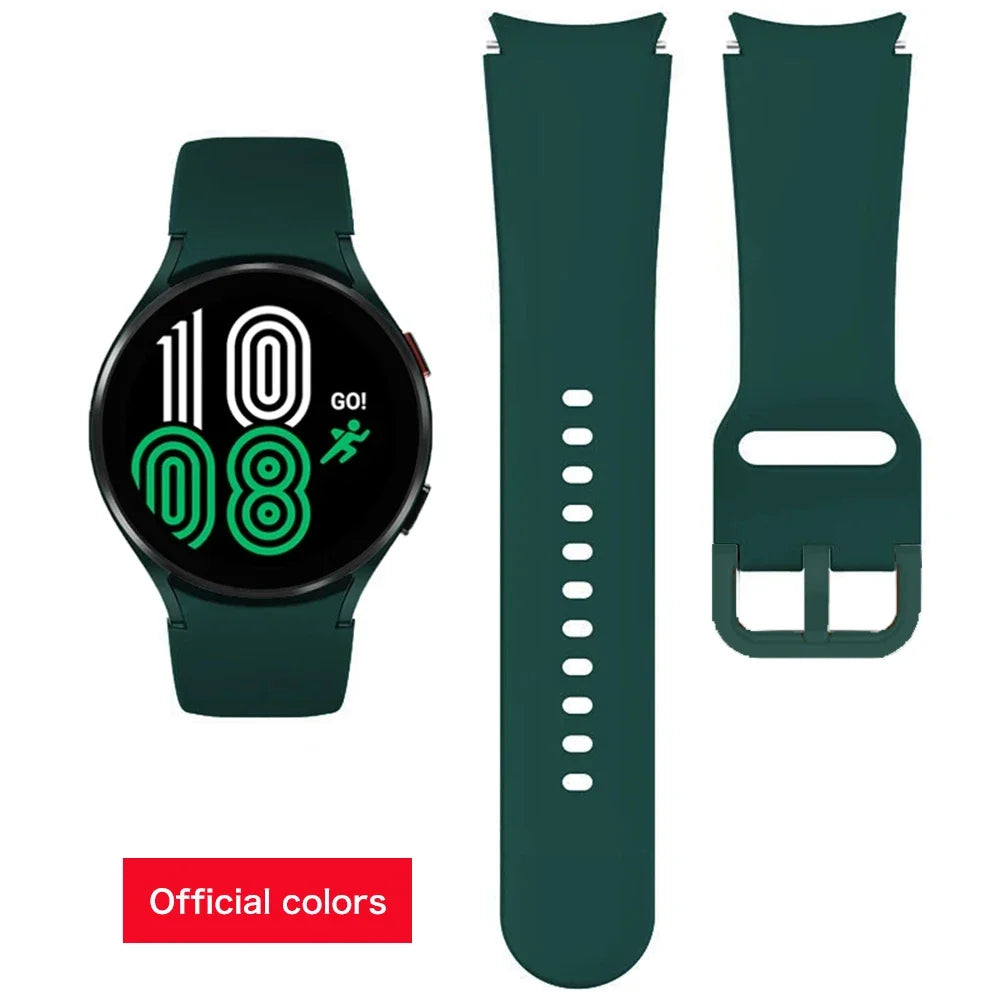 Samsung Galaxy Watch Silicone Band - 20mm Replacement Strap for Galaxy Watch 4, 5, 6, 5 Pro and 6 Classic 40mm–47mm Models