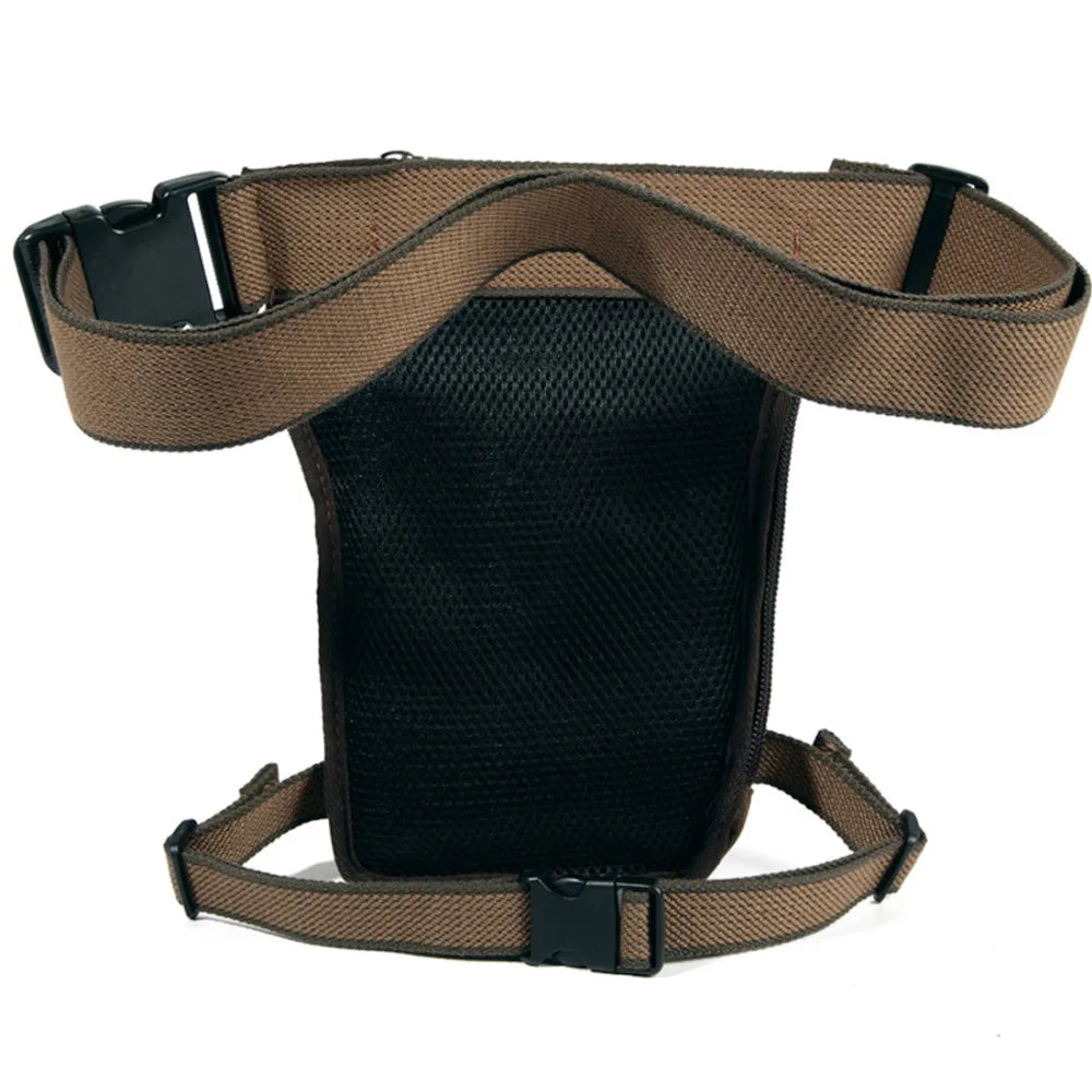 Men's Tactical Drop Leg Bag - Motorcycle Rider Waist Fanny Pack for Outdoor Sports - Military Messenger Crossbody Hip Bum Bag for Male Belt