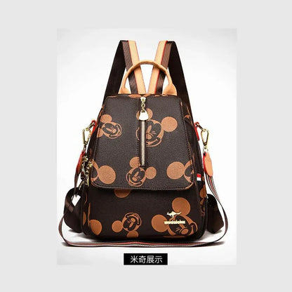 Disney 2025 New Fashion Mickey Ladies Backpack - High-Quality, Large Capacity Multifunctional Storage Bag