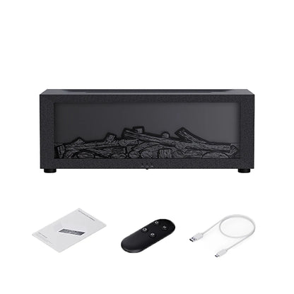 Air Humidifier & Essential Oil Diffuser – Home Aroma Humidifier with Flame Effect, LED Light, and Remote Control