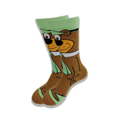 Men's Cartoon Character Crew Socks - Fun Novelty Cotton Casual Socks