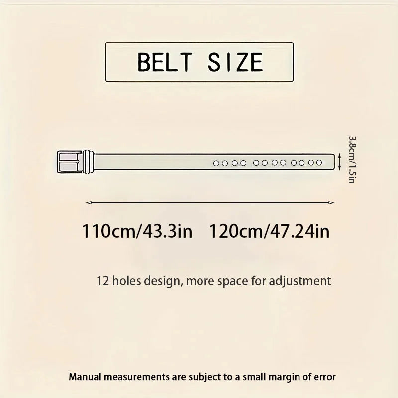 Men's PU Leather Belt with Alloy Pin Square Buckle - Fashionable Business and Leisure Belts in Black, Coffee Brown for Jeans