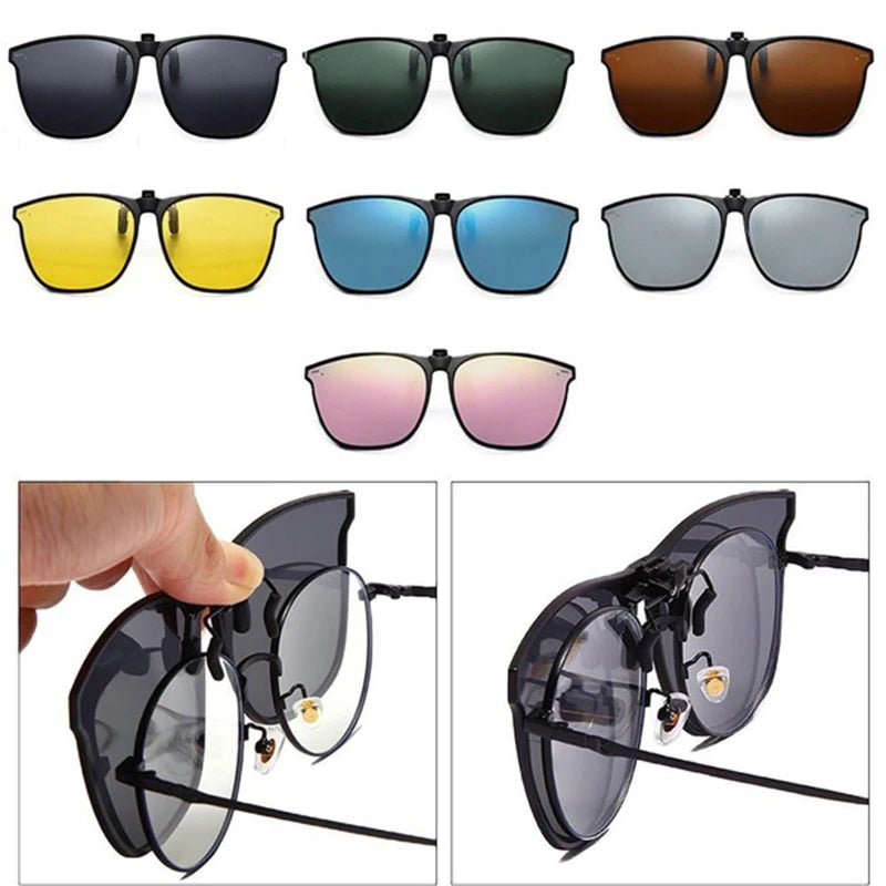 Polarized Clip-On Myopia Glasses – Night Vision Driving Goggles UV Resistant Outdoor Sunglasses