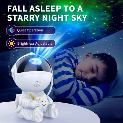 Astronaut Star Projector Galaxy Night Light - LED Starry Nebula Ceiling Lamp for Bedroom - Space Themed Home Decor, Ideal Kids Gift
