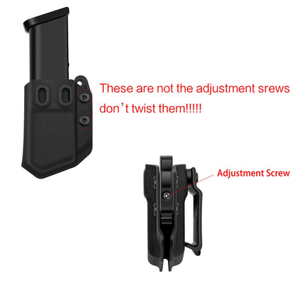 IWB OWB Mag Pouch - Left/Right Hand Single & Double Stack Belt Clip for 9mm, .40 Pistol Magazine Holster