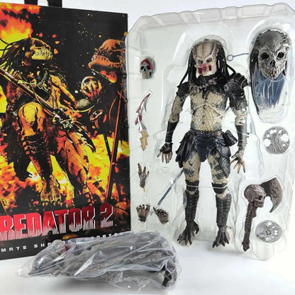 NECA Shaman Ahab Ultimate Scout Warrior Action Figure – Lost Battle Feral Jungle Hunter Predator Collector Toy