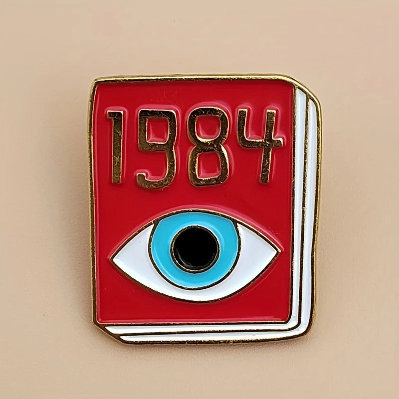1984 Novel-Inspired Metal Brooch – Durable Badge for Men, Fashion Backpack & Clothing Accessory