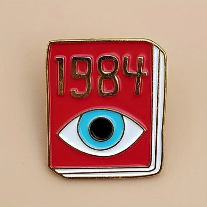 1984 Novel-Inspired Metal Brooch – Durable Badge for Men, Fashion Backpack & Clothing Accessory