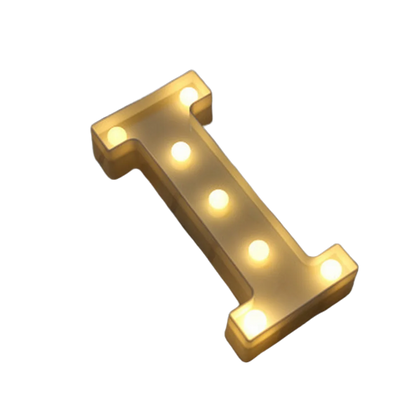 LED Number & Letter Night Light - Luminous A-Z Alphabet & 0-9 Lamp for Party and Wedding Decor