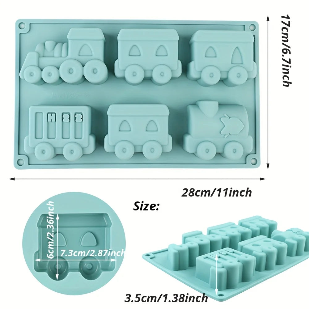 Cartoon Train Silicone Mold - Reusable Muffin, Cupcake & Cake Baking Mold