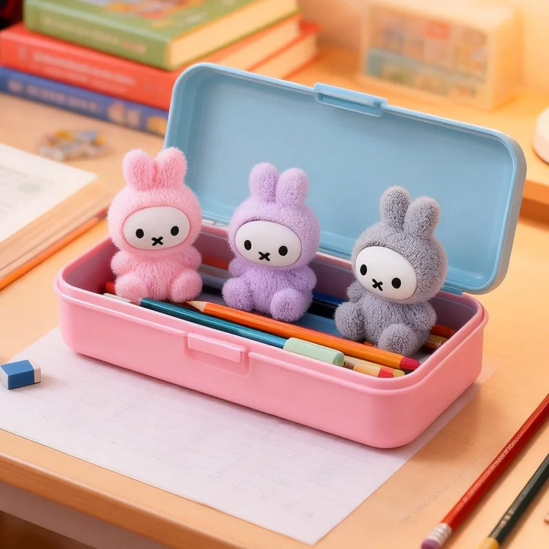Cute Flocked Sitting Figurine Blind Box - Trendy Toy Keychain Desktop Accessory Birthday Gift