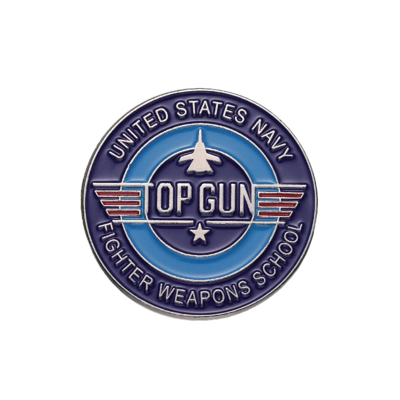 Top Gun Navy Fighter Weapons School Enamel Pin – Vintage Metal Badge for Backpack, Clothes, Jewelry & Shirt Collar