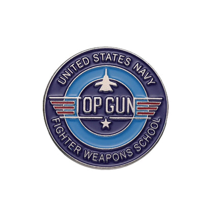 Top Gun Navy Fighter Weapons School Enamel Pin – Vintage Metal Badge for Backpack, Clothes, Jewelry & Shirt Collar