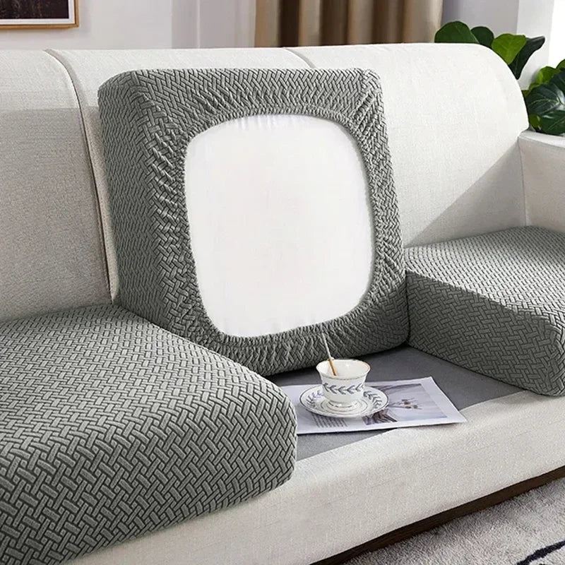 Thick Jacquard Elastic Sofa Seat Cover – Anti-Dust Removable Couch Cushion Protector Slipcover
