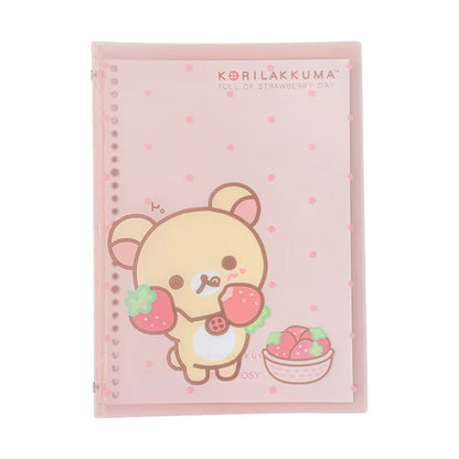 Rosyposy Korilakkuma Strawberry B5 Loose-Leaf Notebook - Cute Soft Cover Journal for Study, Writing & Note Taking