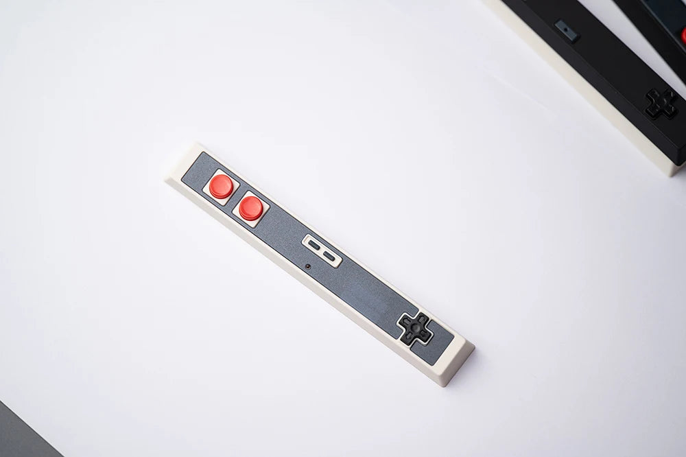 Retro Gamepad Keycap 6.25u Spacebar – Artisan ABS Keycap for MX Switches, Black & White for Mechanical Gaming Keyboards