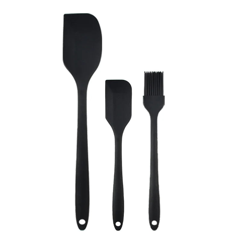 3-Piece Silicone Spatula Set – Non-Stick Kitchen Baking Tools for Cakes, Bread & Jam
